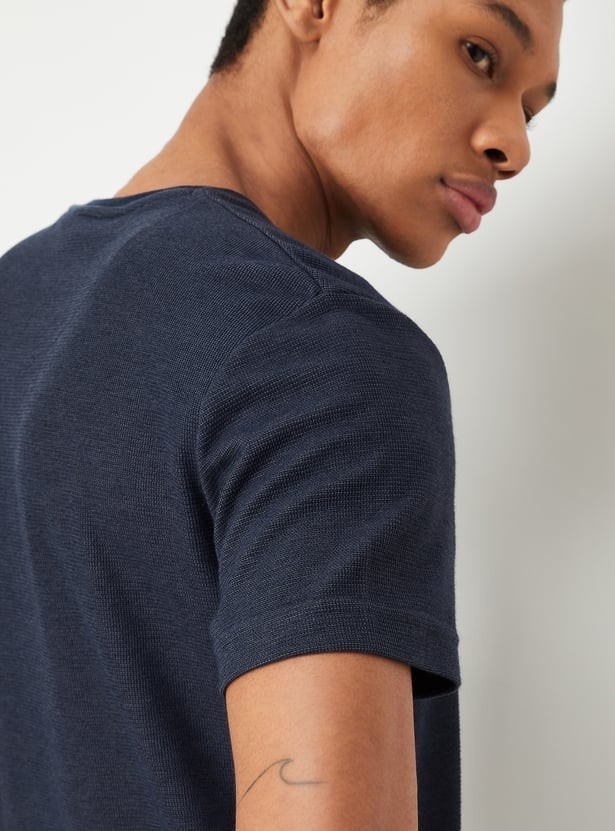 Men Knit Henley T-shirt