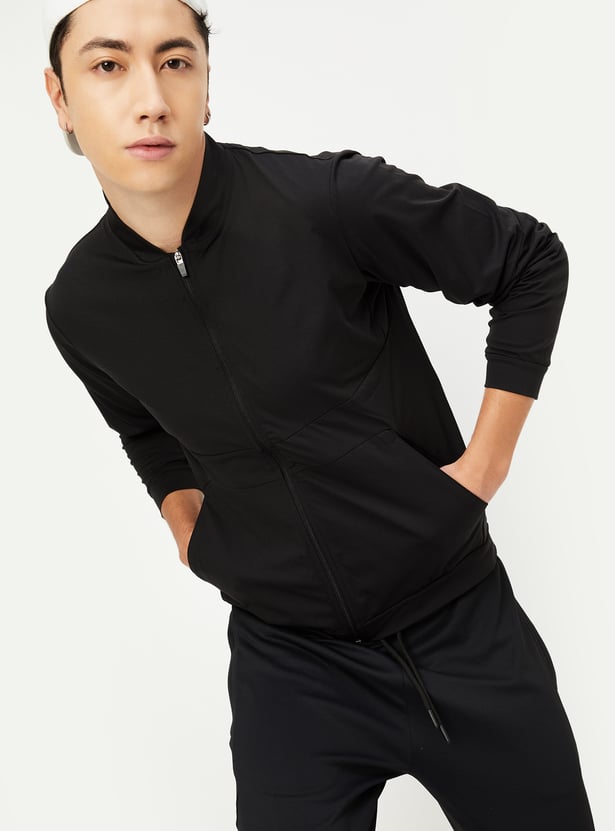 Men Solid Active Sweatshirt