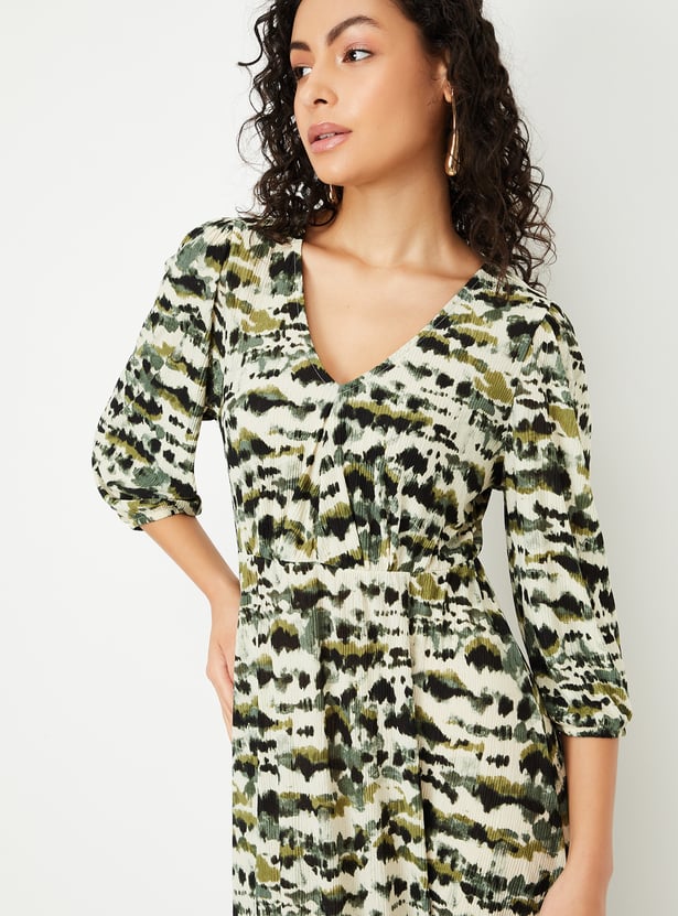 Women Printed Midi Dress