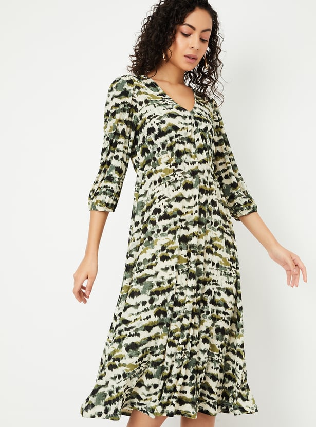Women Printed Midi Dress
