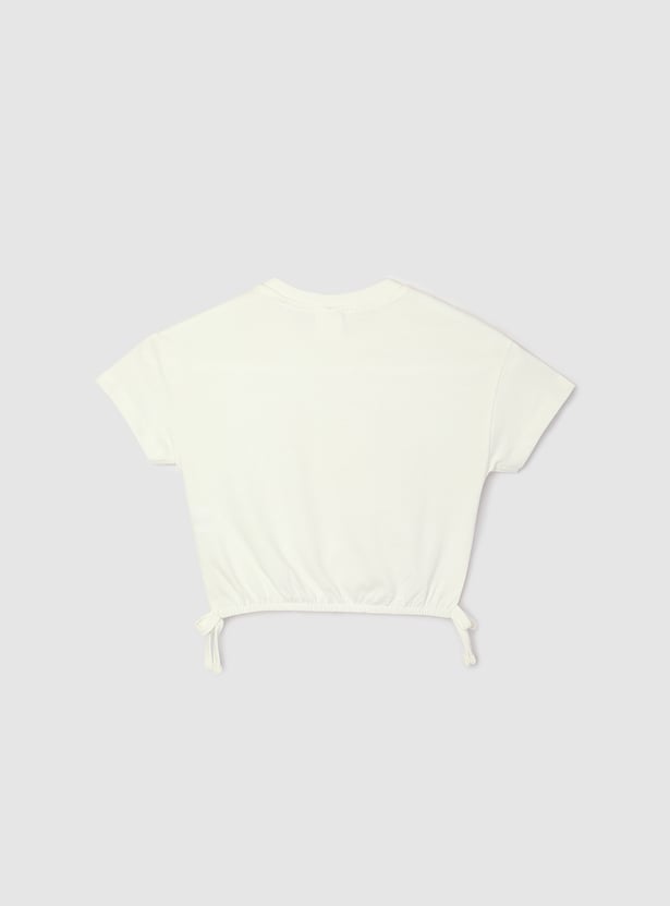 Girls Sequinned Crop Top
