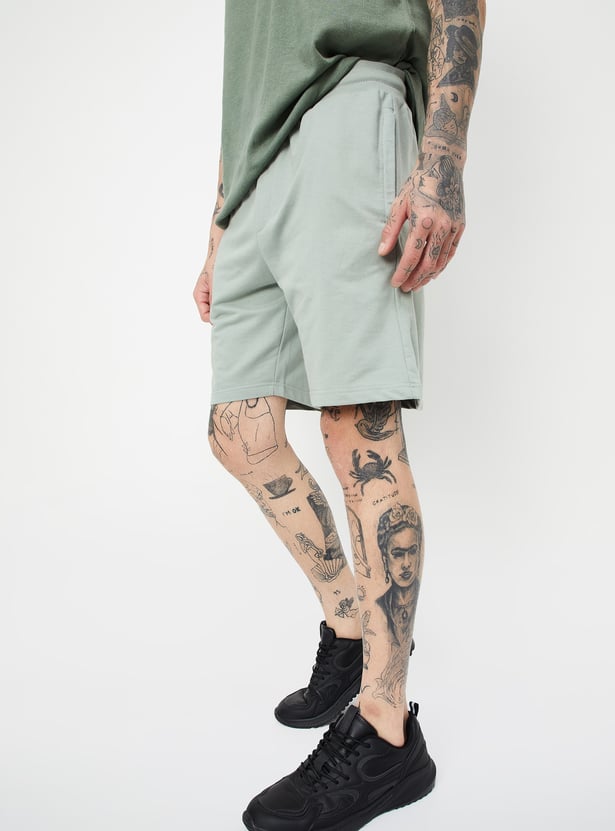 Men Solid Athleisure Shorts