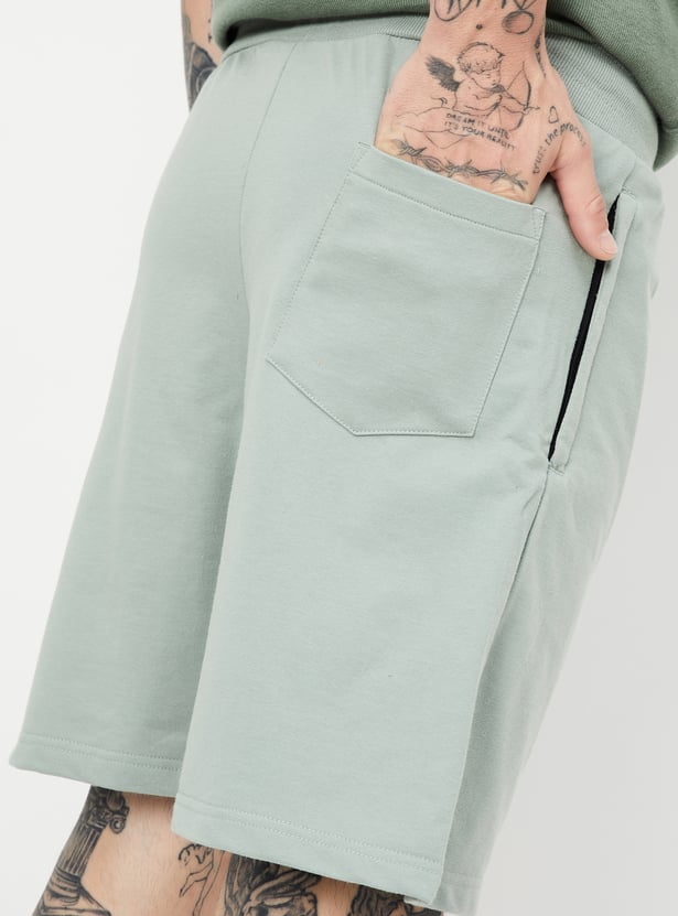 Men Solid Athleisure Shorts