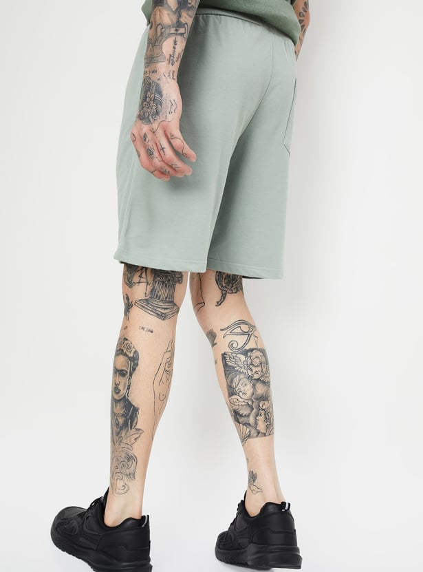 Men Solid Athleisure Shorts