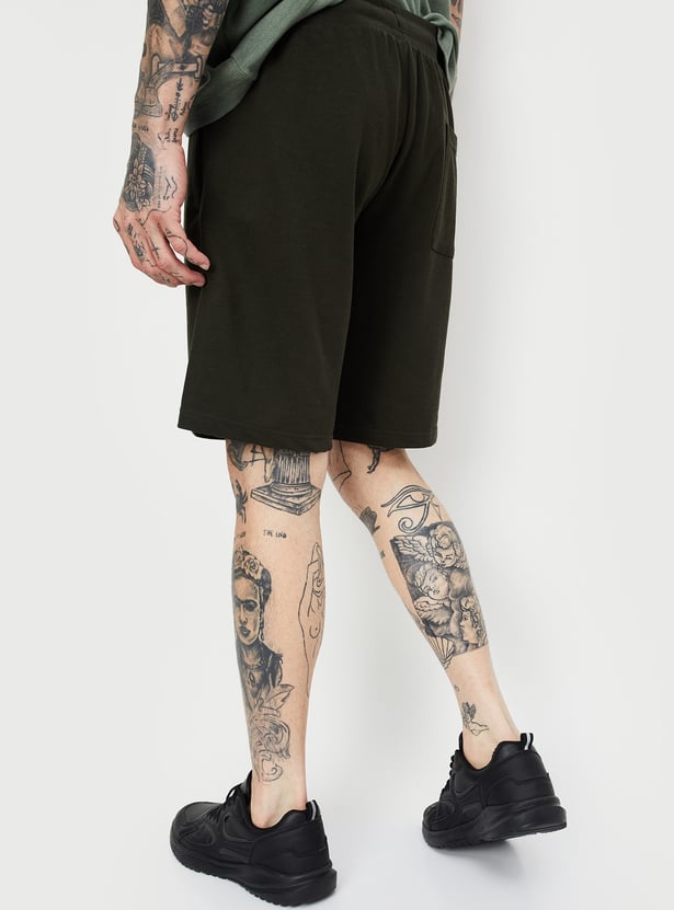 Men Solid Athleisure Shorts
