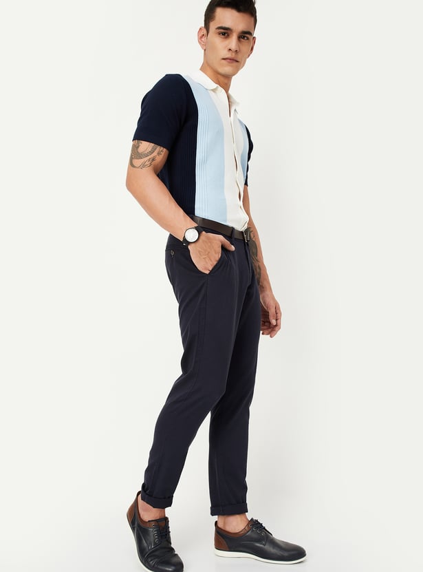 Men Skinny Fit Solid Chinos