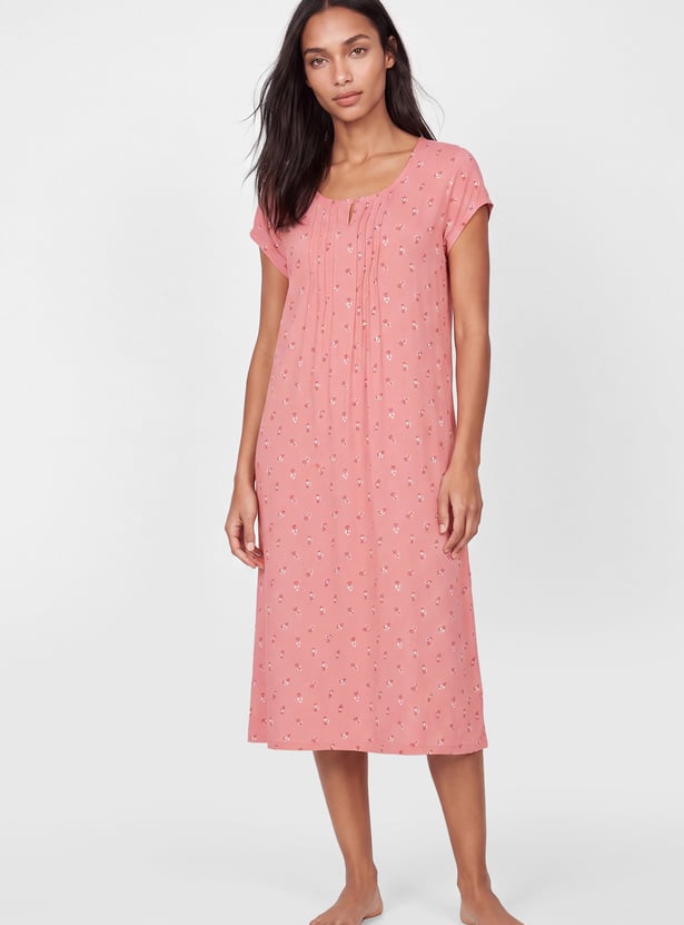 Women Floral Print Nightgown