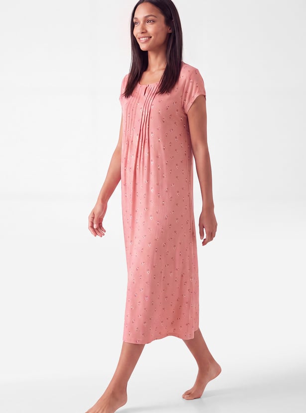 Women Floral Print Nightgown