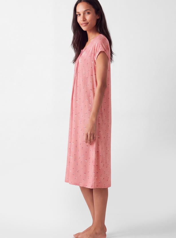 Women Floral Print Nightgown