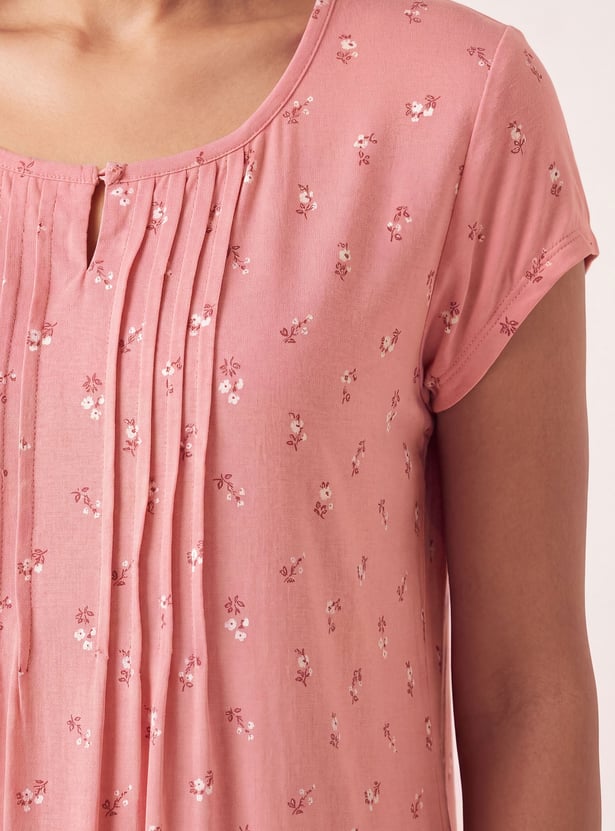 Women Floral Print Nightgown
