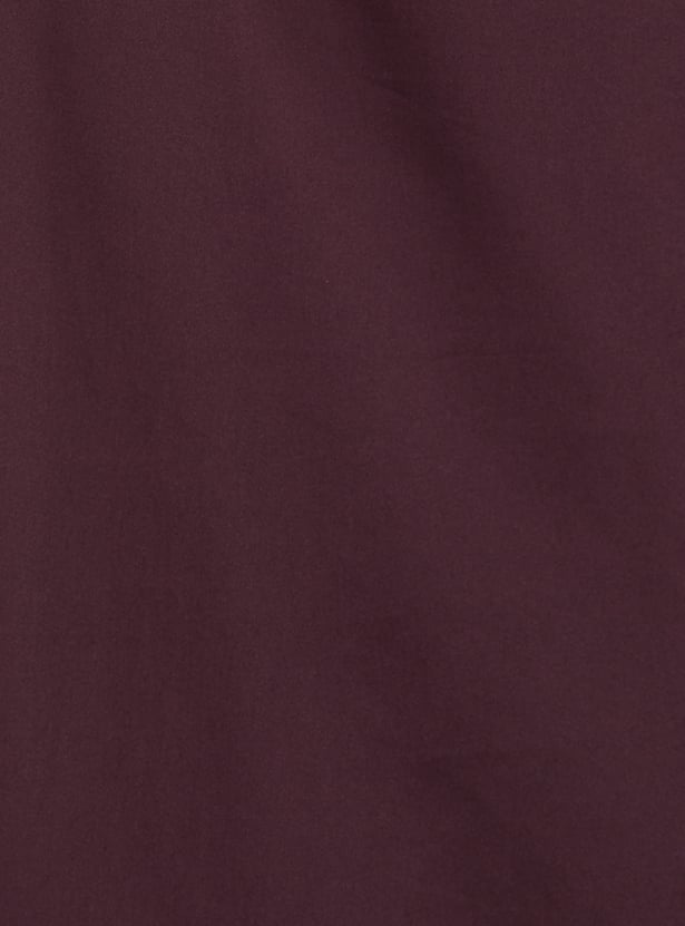 Men Slim Fit Solid Sateen Formal Shirt