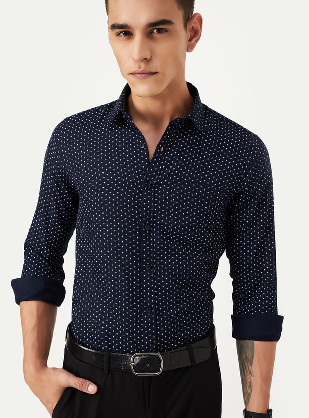 Men Slim Fit Printed Formal Shirt