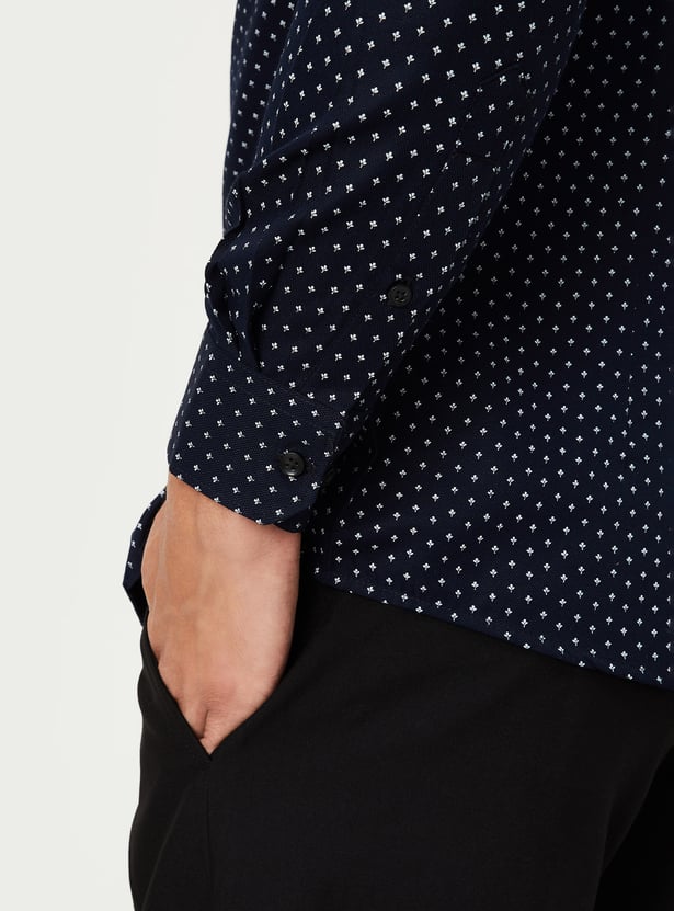 Men Slim Fit Printed Formal Shirt