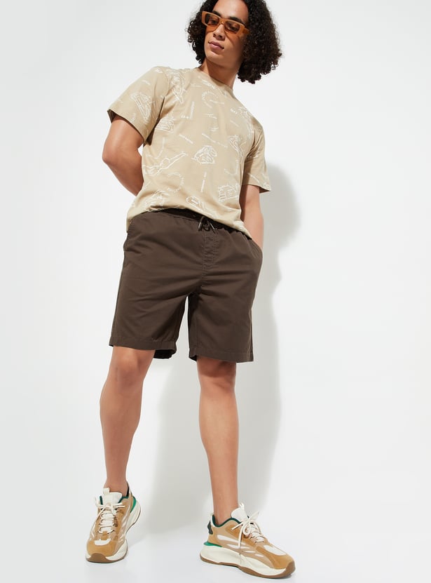 URB_N Men Slim Fit Solid Shorts