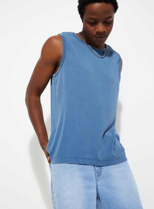 Grey sleeveless t shirt best sale