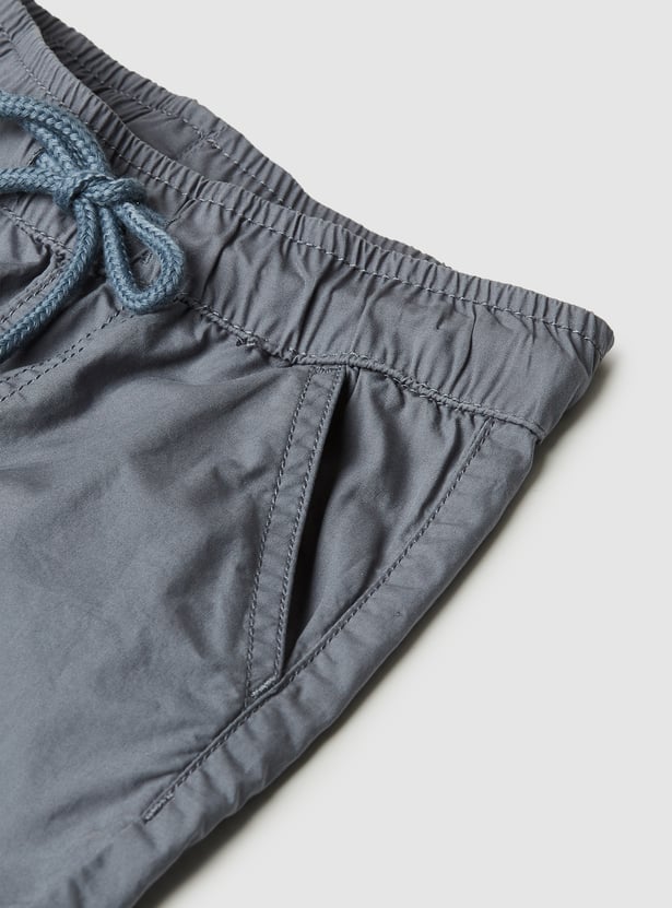 Boys Solid Woven Shorts