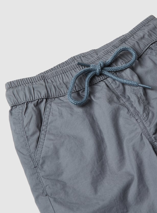 Boys Solid Woven Shorts