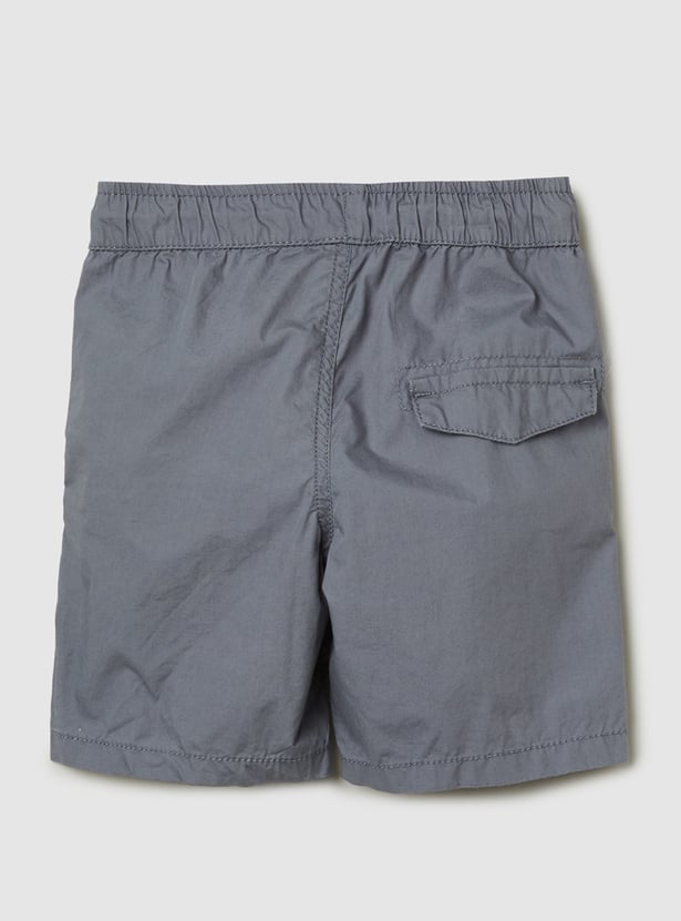 Boys Solid Woven Shorts