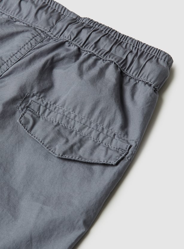 Boys Solid Woven Shorts