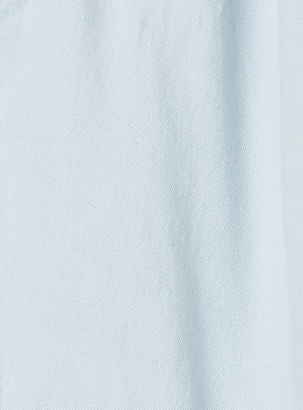 Girls Solid Cargo Jeans