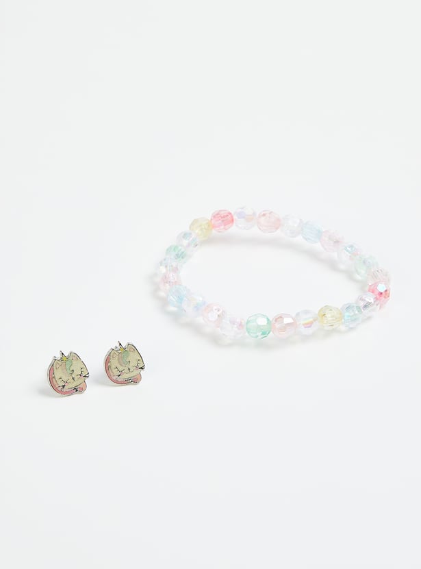 Girls Cat Shape Necklace Set