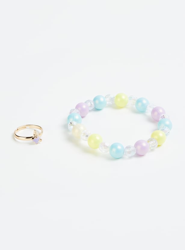 Girls Necklace Set with Ring and Bracelet