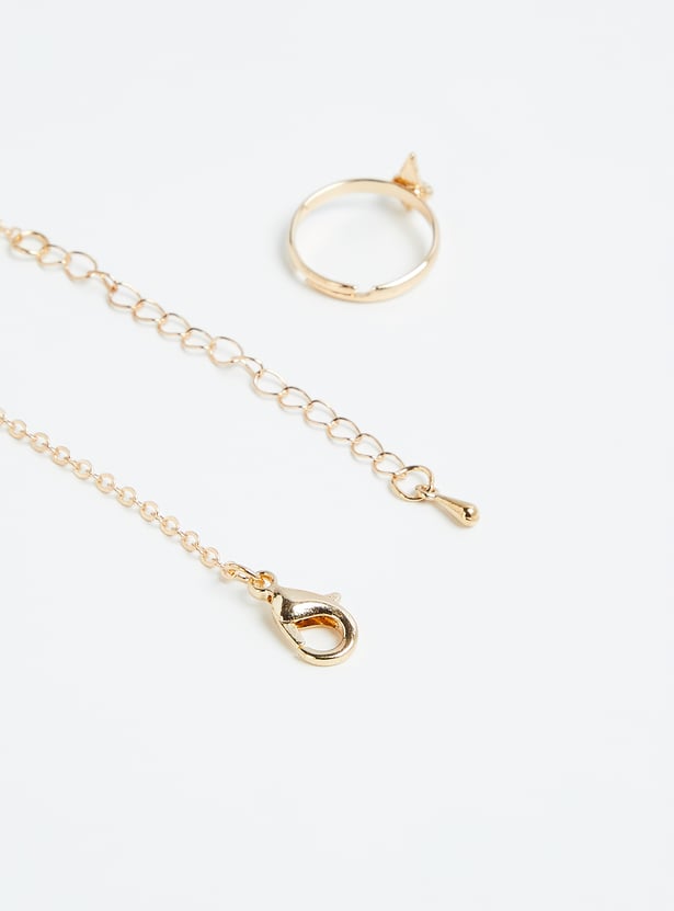 Girls Necklace Set with Ring and Bracelet