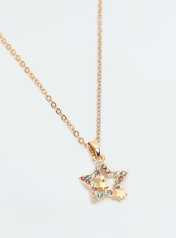 Girls Embellished Necklace Set