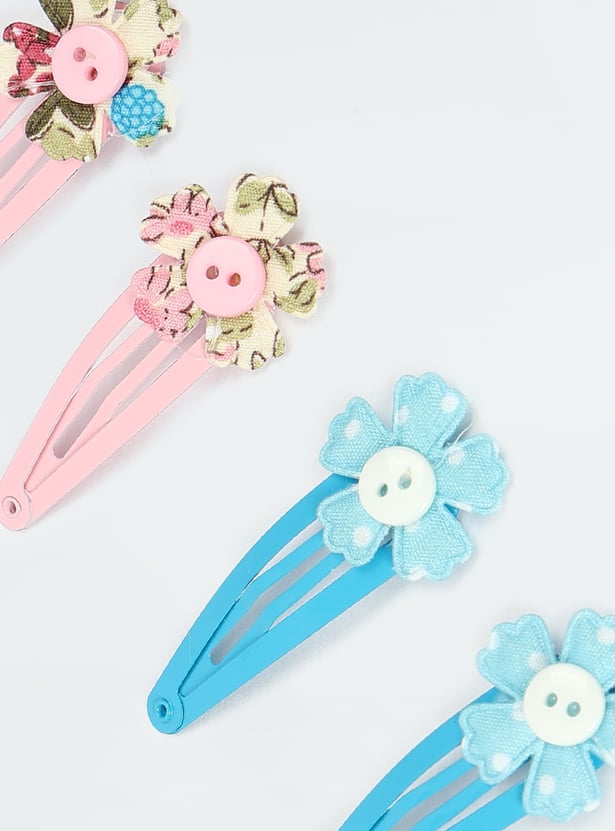 Girls Assorted Tic Tac Hair Clip - Pack of 4