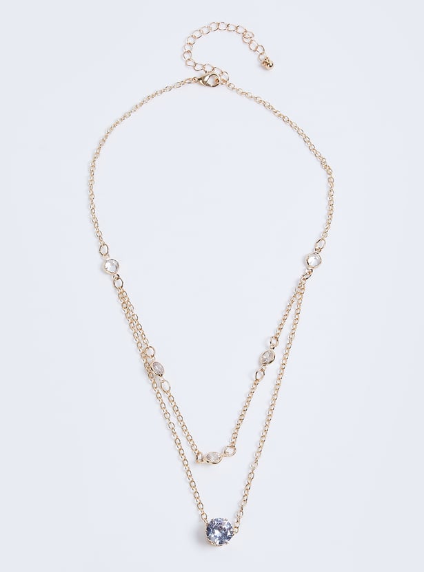 Women Embellished Layered Necklace