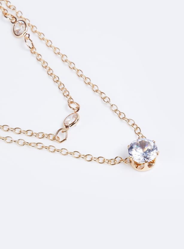 Women Embellished Layered Necklace