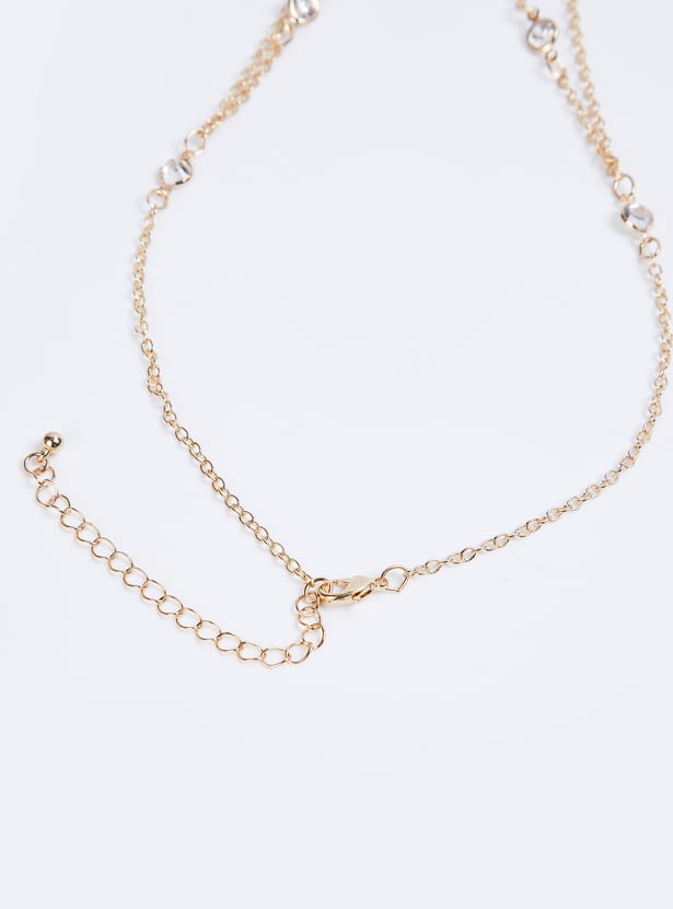 Women Embellished Layered Necklace