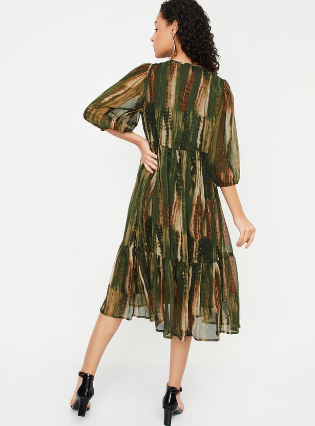 Women Printed Midi Dress