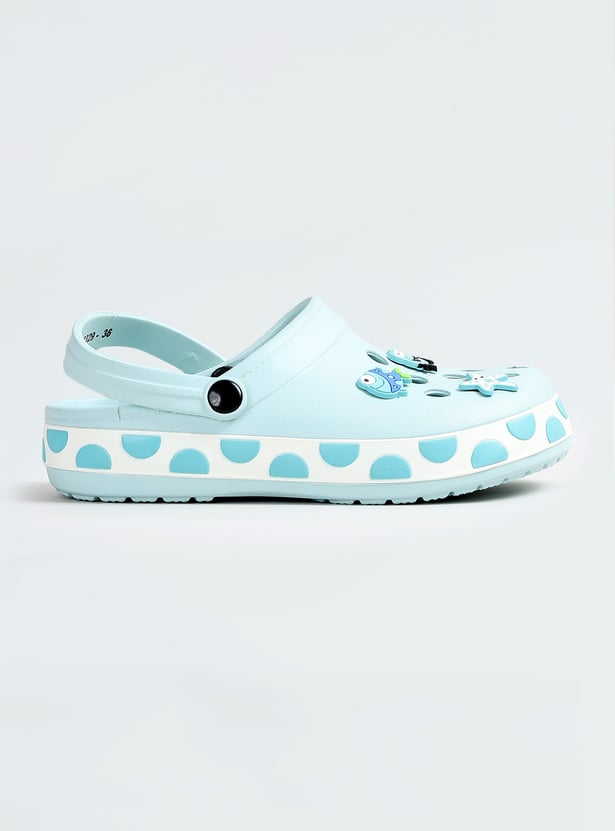 Girls Charm-Detailed Clogs