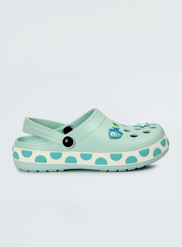 Girls Charm-Detailed Clogs