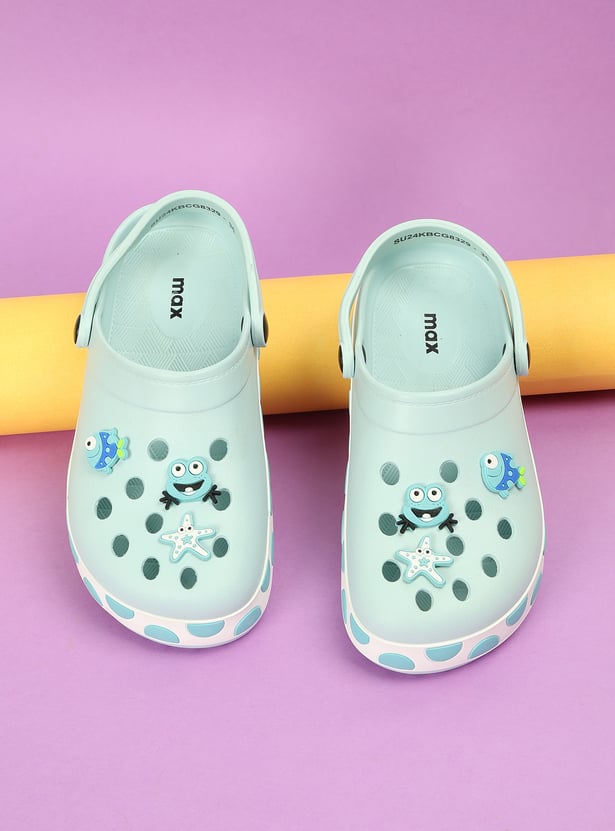 Girls Charm-Detailed Clogs