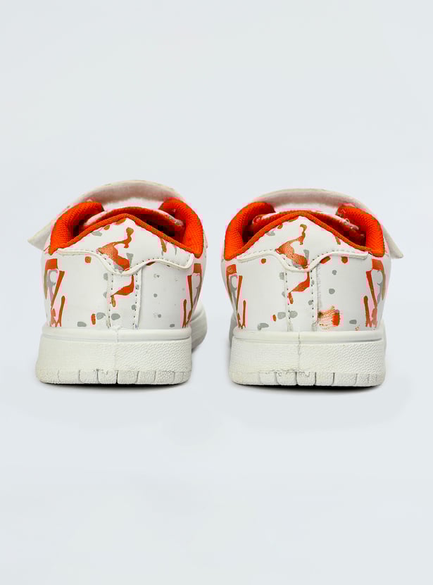 Boys Printed Velcro Strap Sneakers