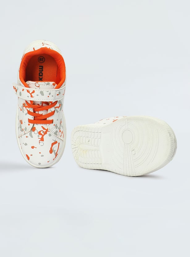 Boys Printed Velcro Strap Sneakers