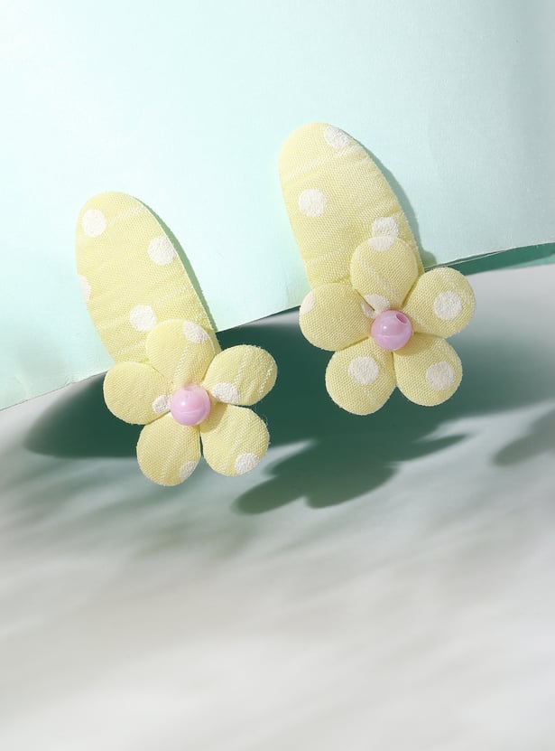 Girls Printed Tic Tac Hair Clip - Pack of 2