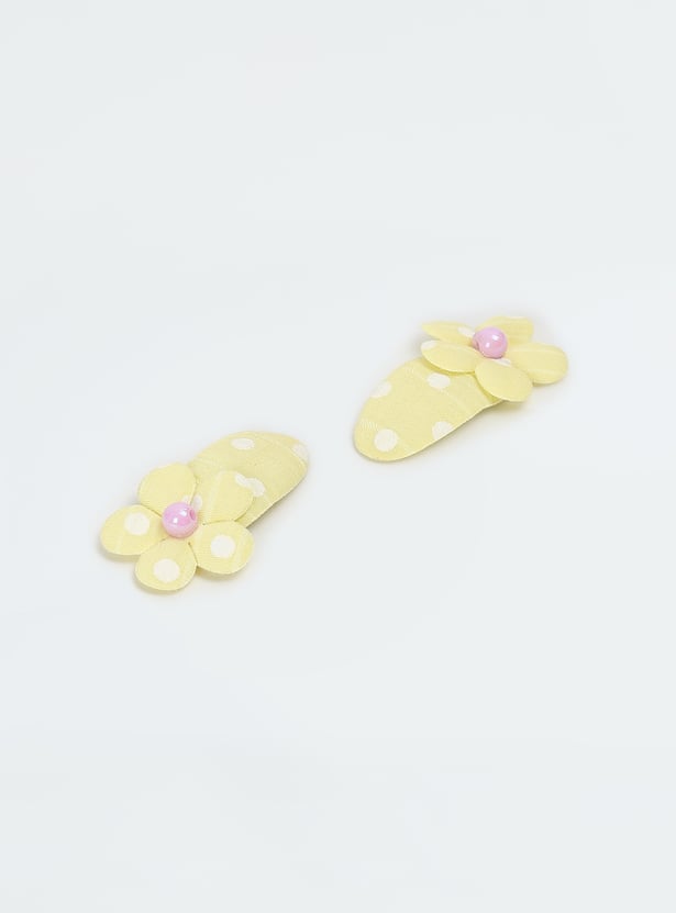 Girls Printed Tic Tac Hair Clip - Pack of 2