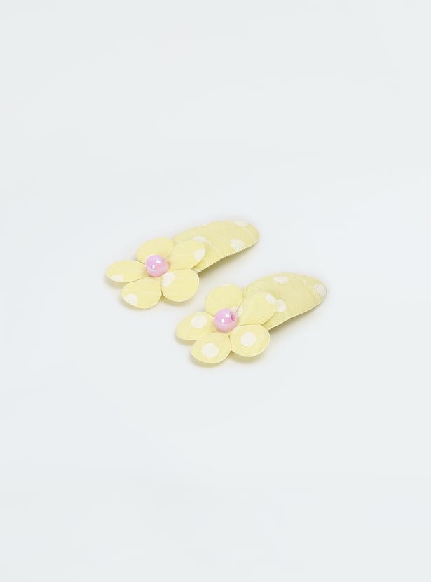 Girls Printed Tic Tac Hair Clip - Pack of 2