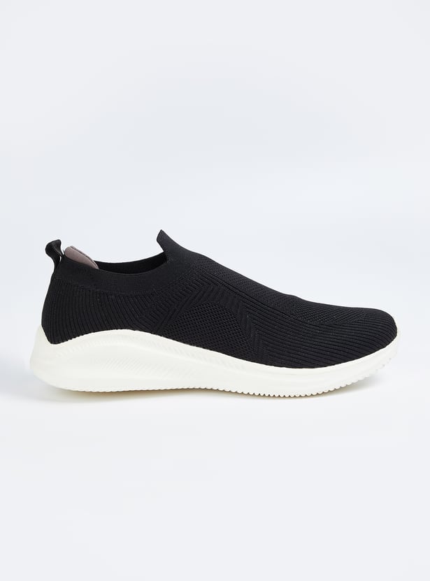 Men Mesh Panelled Slip-On Shoes