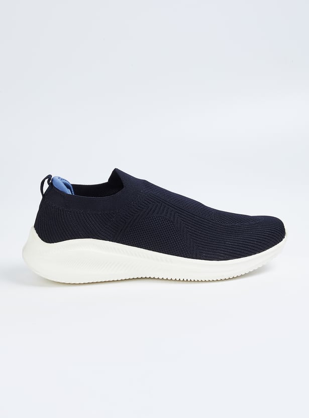 Men Mesh Panelled Slip-On Shoes