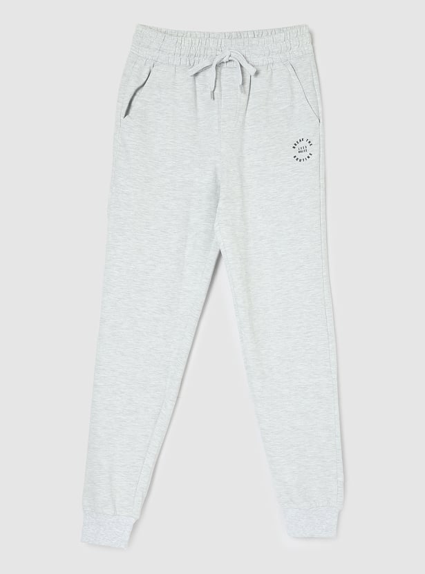 Boys Solid Knit Joggers