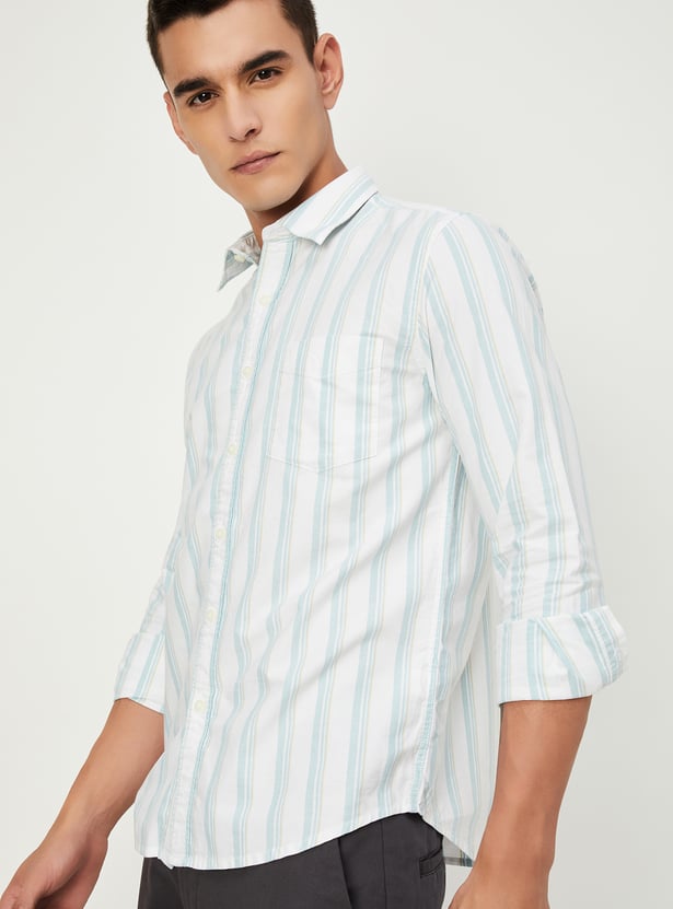 Men Regular Fit Striped Casual Shirt