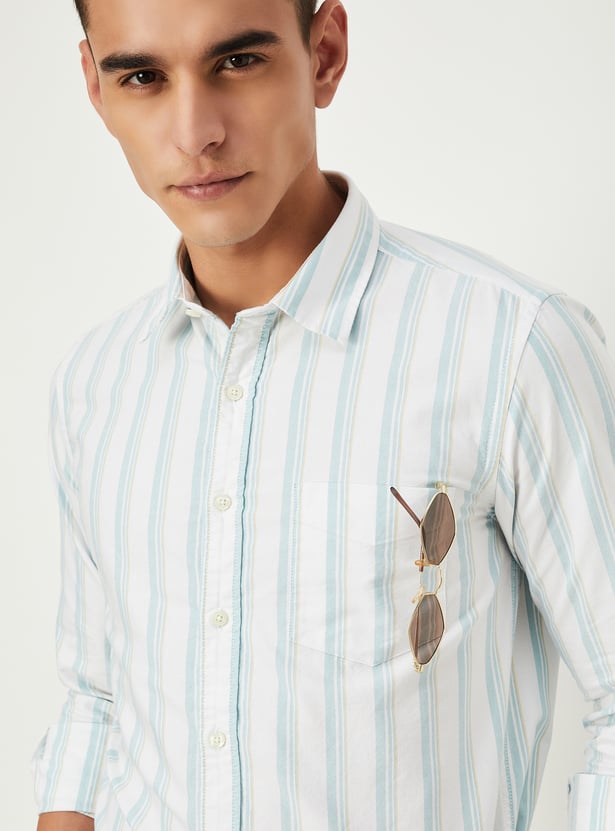 Men Regular Fit Striped Casual Shirt