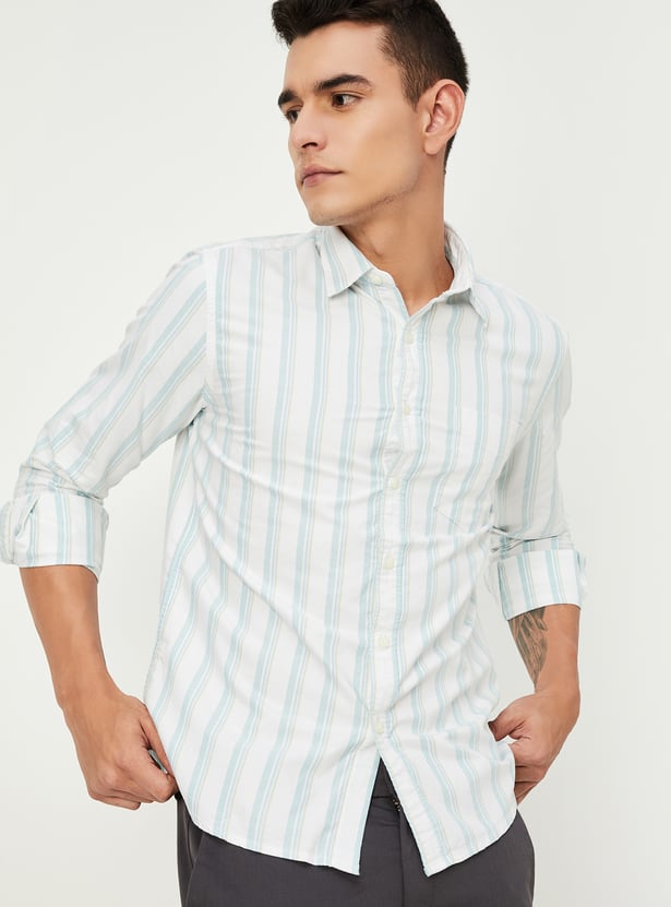 Men Regular Fit Striped Casual Shirt