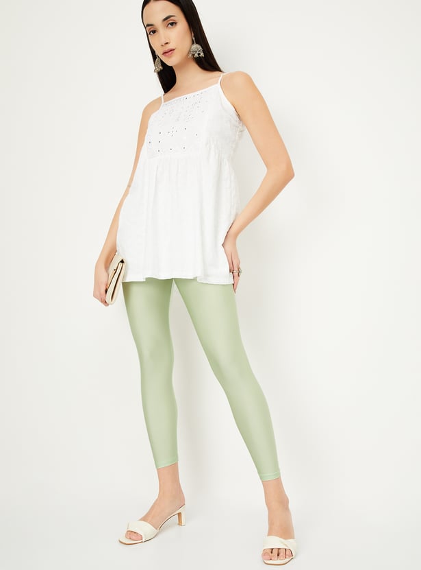 Women Shimmer Ankle-Length Leggings