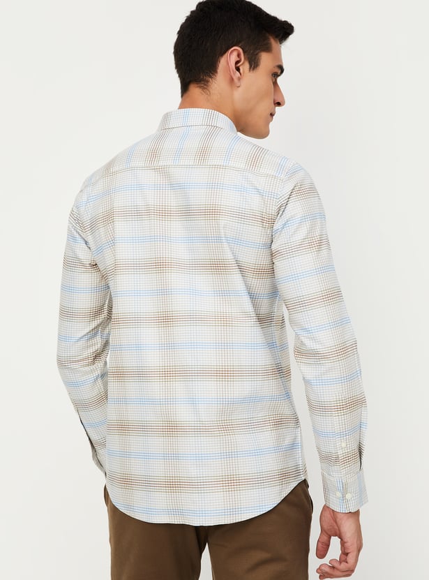 Men Regular Fit Checked Casual Shirt