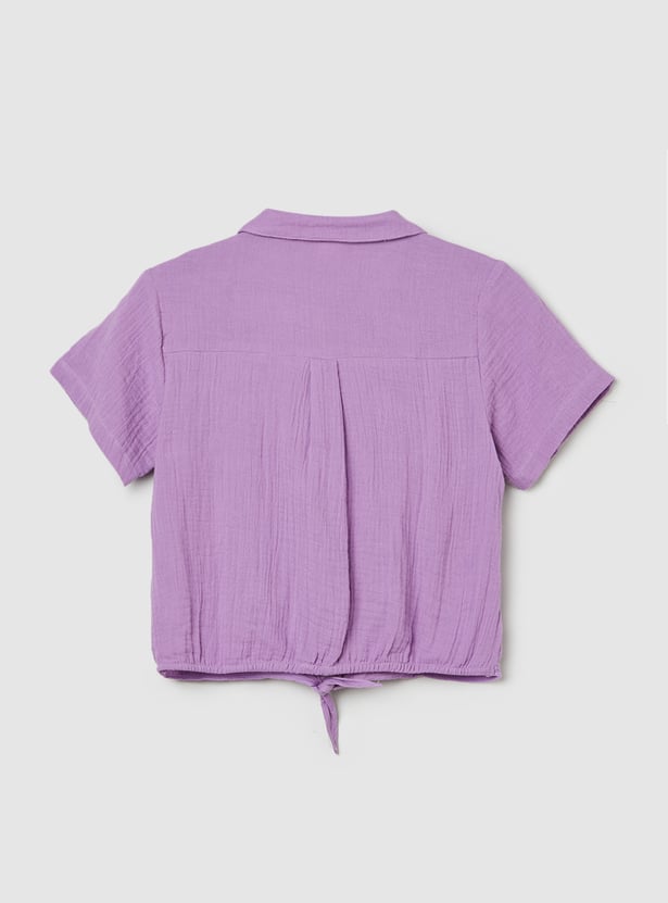 Girls Textured Resort Shirt